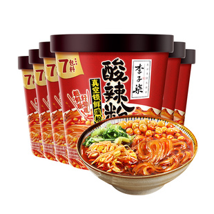 李子柒薯你弹酸辣粉6桶*252g速食红薯粉懒人免煮冲泡食品四川粉丝