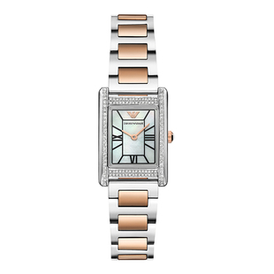 【自营】Armani阿玛尼手表小方表复古精工石英表优雅女表AR11626