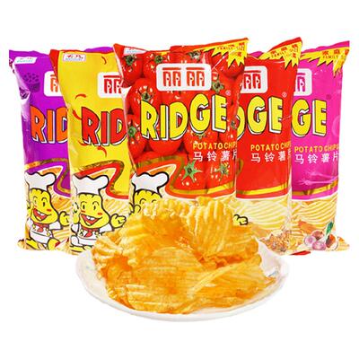 丽丽波浪ridge烤肉海苔味薯片