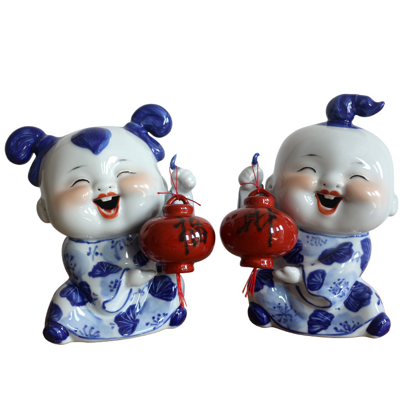 景德镇手绘家居客厅摆件结婚礼品