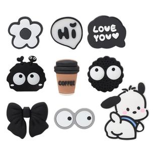 洞洞鞋配饰鞋花crocs卡骆驰男卡扣黑色女搞怪卡通可爱鞋面装饰扣