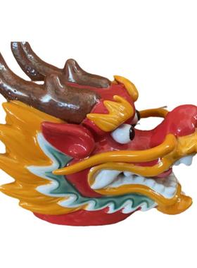陶瓷龙头龙舟中式家居装饰摆件