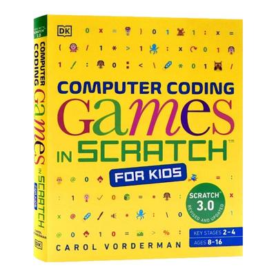 DK儿童Scratch计算机编码游戏英文原版Computer Coding Games in Scratch for Kids电脑编程指导少儿科普百科读物DK经典百科