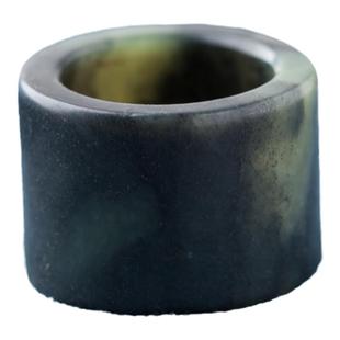 男士扳指河磨籽料茶壶盖放置红山古玉商周辽金戒指环肉质老熟包邮