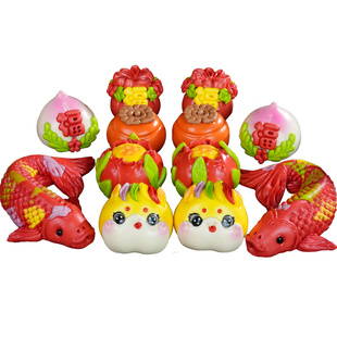 盖盖有口福非遗手工胶东花饽饽醒狮马年过年馒头花馍面食年货礼盒