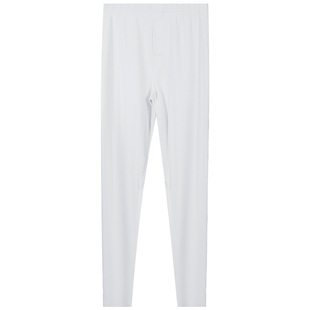 花花公子纯白色无痕秋裤男保暖裤女内穿秋冬季绒裤加绒发热打底裤