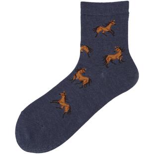 Tabio小马袜子女秋冬高弹透气中筒袜甜美百搭时尚女袜个性ins潮袜