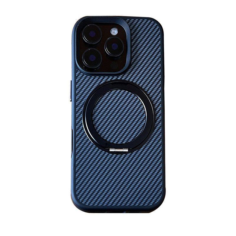 18pro支点壳适用苹果17promax手机壳360旋转支架iPhone16promax保护套磁吸15防摔凯夫拉碳纤维纹