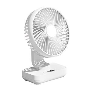 摇头桌面小风扇办公室usb迷你静音充电风扇大风力便携式学生宿舍床上家用小型桌上厨房台式风扇台扇超长续航9