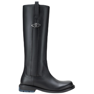 李一桐同款|both24秋冬RERE系列飞蛾骑士厚底圆头牛皮革烟筒长靴