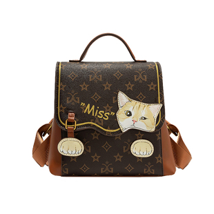 MissGail可爱猫咪小书包双肩包女旅游轻便小众不撞款百搭通勤背包