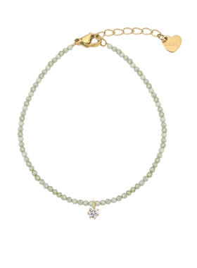 阿吉豆手饰绿色璀璨锆石手链手串