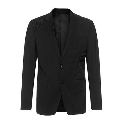 ANDREW MACKENZIE男士 春夏款休闲舒适绵羊毛拼接西服外套上衣