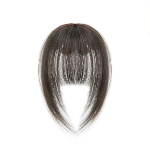 法式刘海假发女网红真发3D空气刘海自然圆脸假头帘头顶补发假刘海