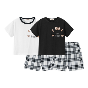 优贝宜儿童睡衣夏季男童短袖短裤两件套女童空调服中大童家居服