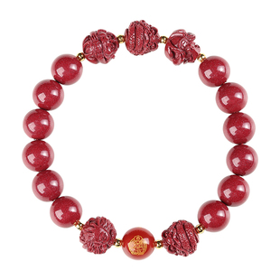2026年本命年朱砂手链十二生肖属马鼠牛兔三合六合手串护身符礼物