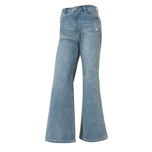 马年限定新年款Adidas阿迪达斯三叶草欧阳娜娜同款牛仔长裤KT3173