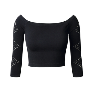 美国capezio卡培娇五分袖一字肩练习练功瑜伽舞蹈芭蕾体服