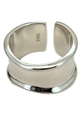 重工设计戒指古熙西925银宽面