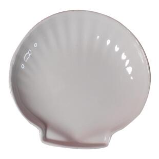 胺心密胺小碟调味商用加厚贝壳碟火锅料芥末酱料碟双格塑料中式碟