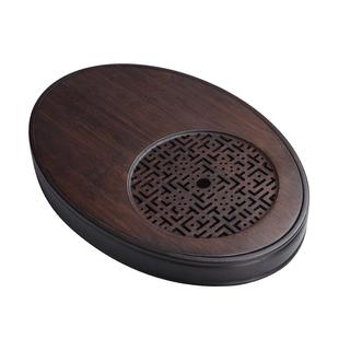 捷安玺2025新款茶盘家用小型茶台茶托盘沥储水茶具圆形实木干泡台