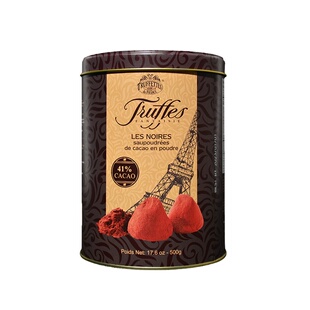 法国Truffles原味黑松露巧克力进口年货零食送女友生日罐装500g