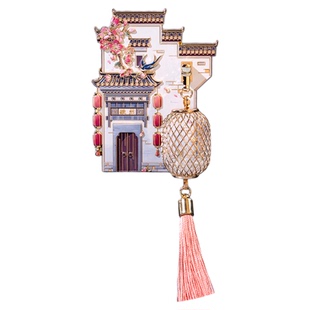 黄山冰箱贴迎客松徽州灯笼装饰金属磁贴文创伴手旅游纪念生日礼物