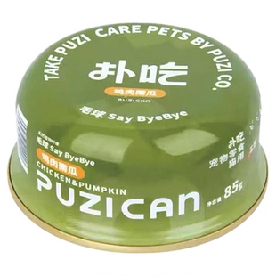 PUZI扑吃浓汤罐小绿罐补水改善泌尿猫犬通用益生元养胃零食罐85g