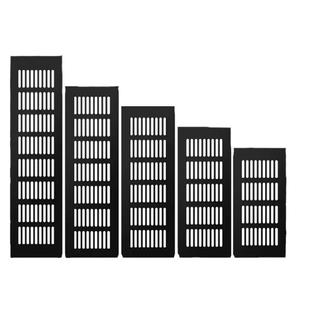 铝合金黑橱柜透气孔黑色长方形透气网鞋柜通风孔装饰盖散热排气孔