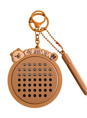 卡皮巴拉 磁吸钢珠画板游戏机可爱水豚木鱼书包挂件 小马宝莉礼品