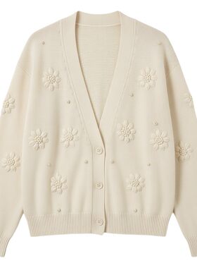 秋冬羊毛衫长袖气质开衫女