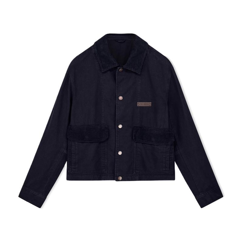 ARMANI EXCHANGE/阿玛尼26秋冬新款男士翻领复古牛仔工装夹克外套 冬工实拍商品图