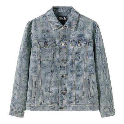 KARL LAGERFELD【100%棉】提花牛仔夹克26年早春新品老佛爷男装潮