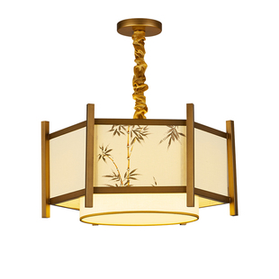 宋式美学吊灯新中式卧室灯2025新款中古风餐厅灯书房茶室上方吊灯