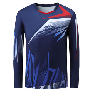 儿童羽毛球训练服长袖秋冬季上衣男女童套装速干运动定制乒乓球衣