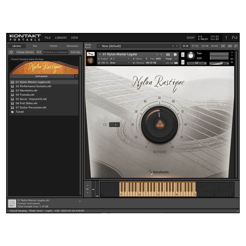 飞天情感尼龙吉他音源Musical Sampling Nylon Rustique kontakt