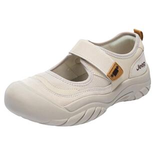 JEEP女鞋夏季玛丽珍鞋女夏2026新款运动单鞋厚底灰色凉鞋芭蕾鞋子