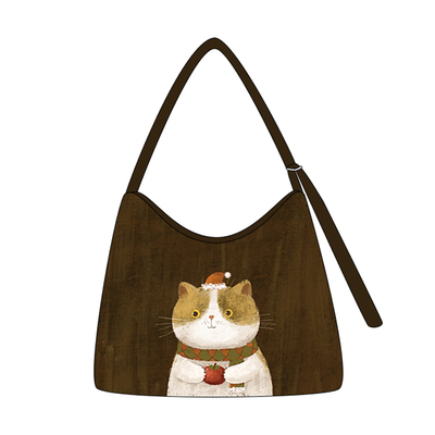 尼睿可爱猫咪复古风斜挎包