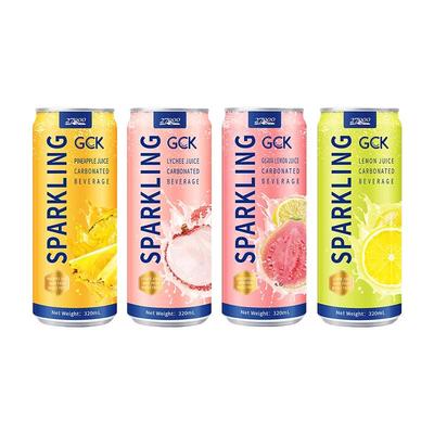GCK进口荔枝柠檬芭乐菠萝气泡果汁汽水碳酸饮料整箱网红饮品0脂