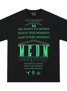 MEDM24SS夜光字母满印短袖