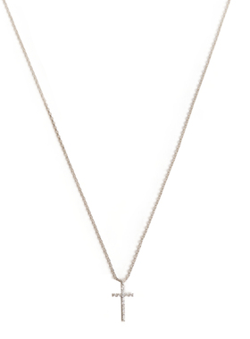 s925银十字架项链不掉色不过敏