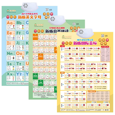 手指点读有声英语挂图自然拼读