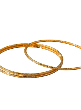 轻奢镀24K沙金简约素圈女款手镯