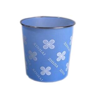 创意印花镶银边纸篓环保家用卫生间客厅办公室厨房酒店卧室垃圾桶