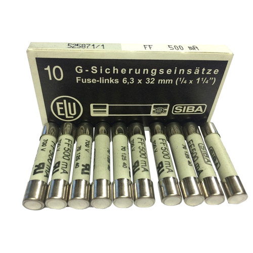 SIBA保险丝7012540 FF16A-FF20A-FF25A 500V陶瓷管熔断器6.3x32mm