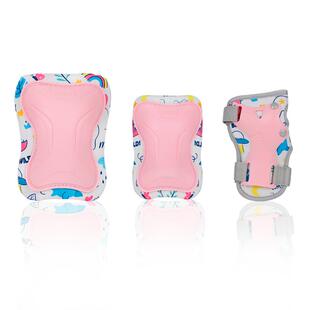 美洲狮轮滑溜冰滑板儿童护具加厚护手护肘护膝安全防摔6件套男女