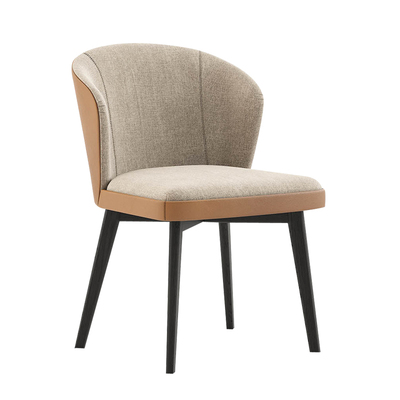 NellyChair扶手餐椅实木皮艺简约