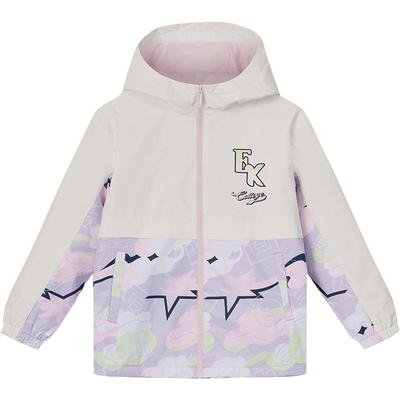 鸿星尔克加绒保暖连帽风衣外套