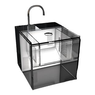 亚克力小型桌面鱼缸自循环迷你生态系统外置斗鱼幼鱼孔雀鱼繁殖盒