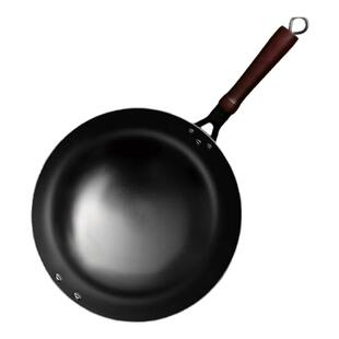 郏县铁锅炒菜锅家用生铁炒菜锅不粘锅无涂层不生锈生铁炒锅